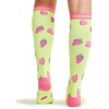 Cherokee Legwear Compression Socks for Women 10-15 mmHg (1-Pair Pack) | Comfort Support Knee Highs, Soft Fit, Regular & Wide Calf, Soft Knit Feel, Lightweight, Easy Care for Work and Everyday Wear(Strawberry Patch)