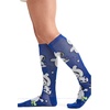 Cherokee Legwear Compression Socks for Women 10-15 mmHg (1-Pair Pack) | Comfort Support Knee Highs, Soft Fit, Regular & Wide Calf, Soft Knit Feel, Lightweight, Easy Care for Work and Everyday Wear(Build a Snowman)