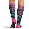 Cherokee Legwear Compression Socks for Women 10-15 mmHg (1-Pair Pack) | Comfort Support Knee Highs, Soft Fit, Regular & Wide Calf, Soft Knit Feel, Lightweight, Easy Care for Work and Everyday Wear(Floral Flashback)