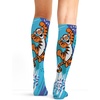 Cherokee Legwear Compression Socks for Women 10-15 mmHg (1-Pair Pack) | Comfort Support Knee Highs, Soft Fit, Regular & Wide Calf, Soft Knit Feel, Lightweight, Easy Care for Work and Everyday Wear(Tigger Splash)