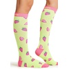 Cherokee Legwear Compression Socks for Women 10-15 mmHg (1-Pair Pack) | Comfort Support Knee Highs, Soft Fit, Regular & Wide Calf, Soft Knit Feel, Lightweight, Easy Care for Work and Everyday Wear(Strawberry Patch)
