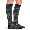 Cherokee Legwear Compression Socks for Women 10-15 mmHg (1-Pair Pack) | Comfort Support Knee Highs, Soft Fit, Regular & Wide Calf, Soft Knit Feel, Lightweight, Easy Care for Work and Everyday Wear(Pop Beats)
