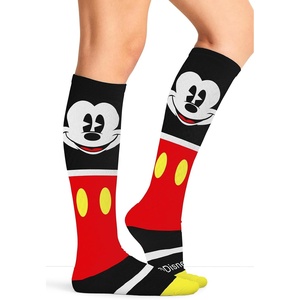 Cherokee Legwear Compression Socks for Women 10-15 mmHg (1-Pair Pack) | Comfort Support Knee Highs, Soft Fit, Regular & Wide Calf, Soft Knit Feel, Lightweight, Easy Care for Work and Everyday Wear(My Mickey)