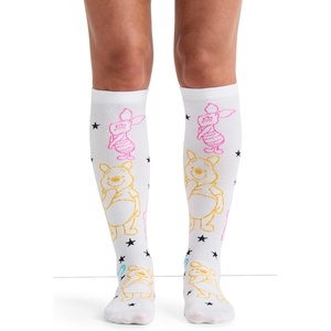 Cherokee Legwear Compression Socks for Women 10-15 mmHg (1-Pair Pack) | Comfort Support Knee Highs, Soft Fit, Regular & Wide Calf, Soft Knit Feel, Lightweight, Easy Care for Work and Everyday Wear(Hundred Acre Friends)