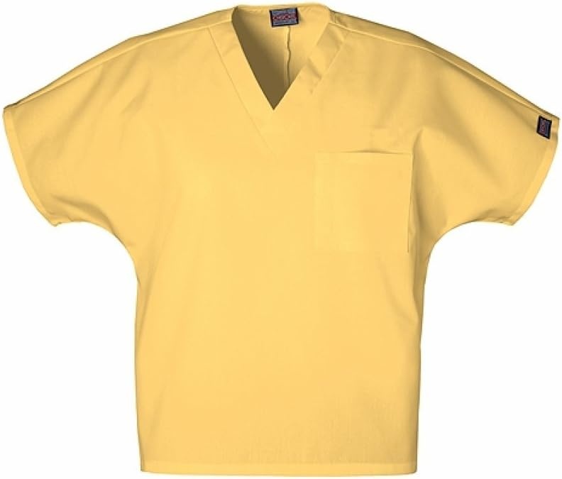 image:imageCherokee VNeck Mens Scrub Top with Chest Pocket Durable Fade Resistant and Easy CareDandelion