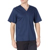 Cherokee Luxe Men Scrubs Top Tuckable V-Neck 1929 | ID Loop, Back Yoke, Side Vents, Double-Needle Topstitching, 28.5-Inch Back Length, Mobility For Healthcare Work(Navy)