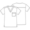 Cherokee Luxe Men Scrubs Top Tuckable V-Neck 1929 | ID Loop, Back Yoke, Side Vents, Double-Needle Topstitching, 28.5-Inch Back Length, Mobility For Healthcare Work(Pewter)
