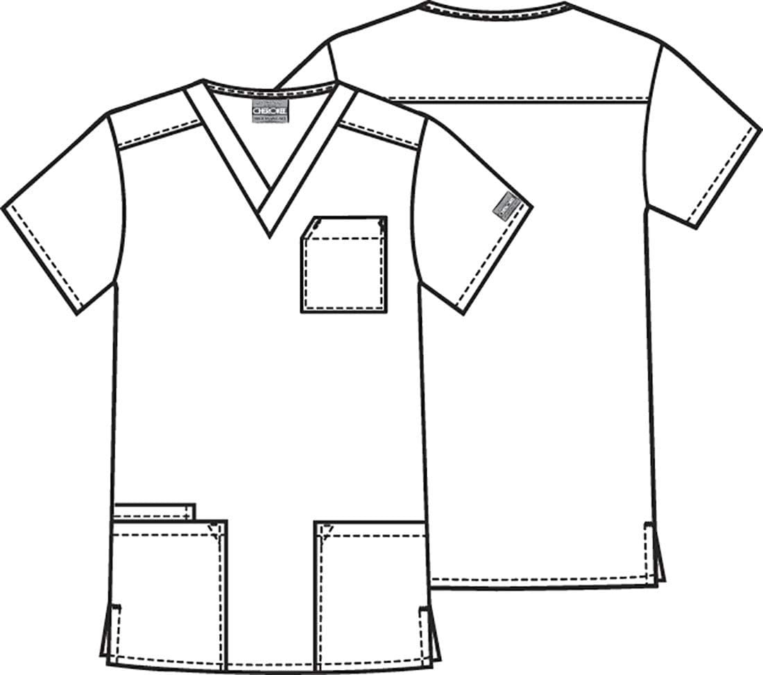 image:imageCherokee Workwear Scrubs Tall Unisex Vneck TopOlive