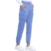 Cherokee Revolution Scrub Pants for Women Jogger with Elastic Waist | 5 Pockets, Natural Rise, Blended Fabric Twill, Soft 2-Way Stretch, Mesh Waistband for Active Shifts(Ciel Blue)