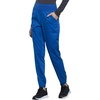 Cherokee Revolution Scrub Pants for Women Jogger with Elastic Waist | 5 Pockets, Natural Rise, Blended Fabric Twill, Soft 2-Way Stretch, Mesh Waistband for Active Shifts(Royal)