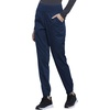 Cherokee Revolution Scrub Pants for Women Jogger with Elastic Waist | 5 Pockets, Natural Rise, Blended Fabric Twill, Soft 2-Way Stretch, Mesh Waistband for Active Shifts(Navy)