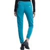 Cherokee Revolution Scrub Pants for Women Jogger with Elastic Waist | 5 Pockets, Natural Rise, Blended Fabric Twill, Soft 2-Way Stretch, Mesh Waistband for Active Shifts(Teal Blue)
