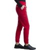 Cherokee Revolution Scrub Pants for Women Jogger with Elastic Waist | 5 Pockets, Natural Rise, Blended Fabric Twill, Soft 2-Way Stretch, Mesh Waistband for Active Shifts(Red)