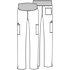 Maternity Scrub Pants for Women, Workwear Professionals Soft Stretch WW220 | Soft 2-Way Stretch Poplin and Knit Tummy Panel Support Growing Bellies, with Four Pockets and Easy Care for Maternity Shifts(Pewter)