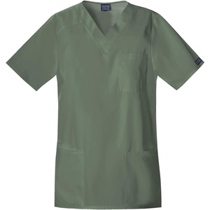 Cherokee Workwear Scrubs Tall Unisex V-neck Top(Olive)