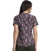Cherokee Genuine Printed Scrubs for Women V-Neck Top 3 Pockets | Recycled Polyester Blend, Modern Classic Fit, Shaping Darts, Side Vents, Pediatric Clinic Shifts(Romantic Garden)