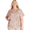Cherokee Genuine Printed Scrubs for Women V-Neck Top 3 Pockets | Recycled Polyester Blend, Modern Classic Fit, Shaping Darts, Side Vents, Pediatric Clinic Shifts(Python Perfection)