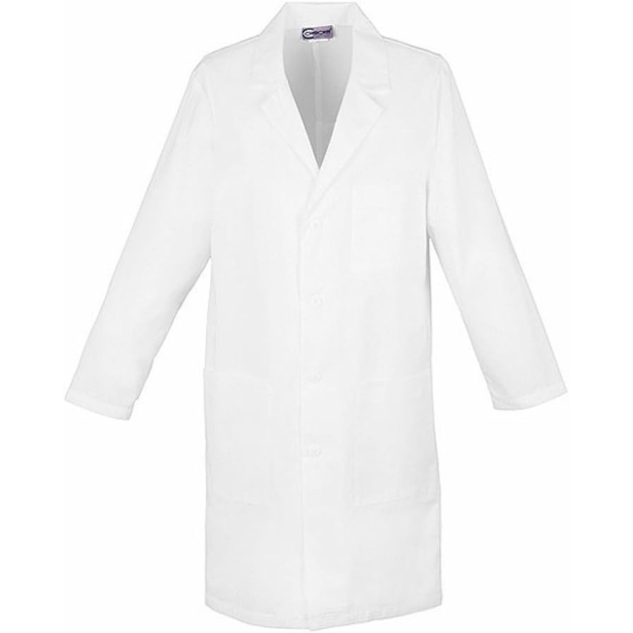 image:imageCherokee Professionals Women Scrubs Lab Coats 32 346 Notched Lapel Button Closure Beeper And Interior Cell Storage Everyday Clinical UseWhite