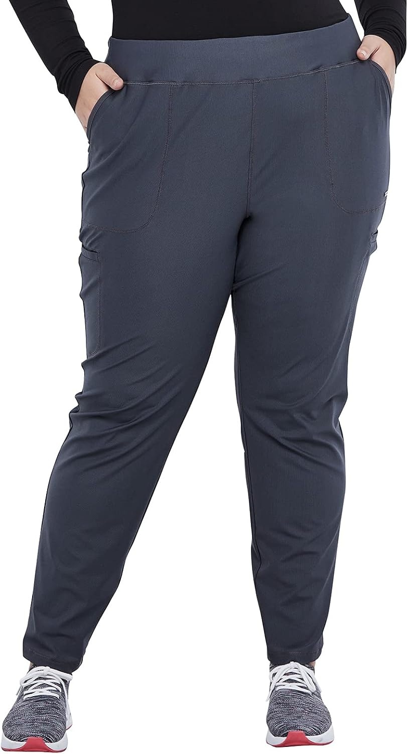 image:imageCherokee Form Women Scrubs Pant Mid Rise Slim Straight Pullon CK007Pewter