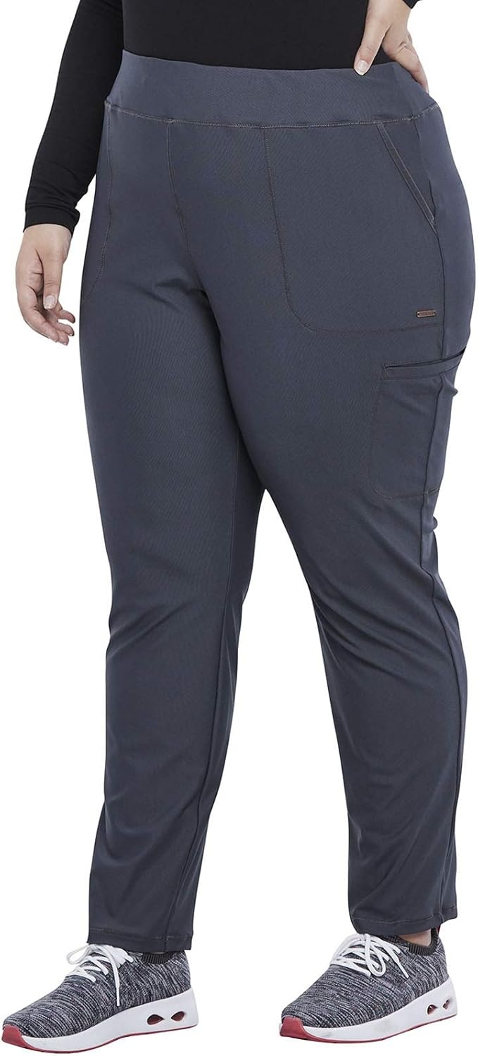 image:imageCherokee Form Women Scrubs Pant Mid Rise Slim Straight Pullon CK007Pewter