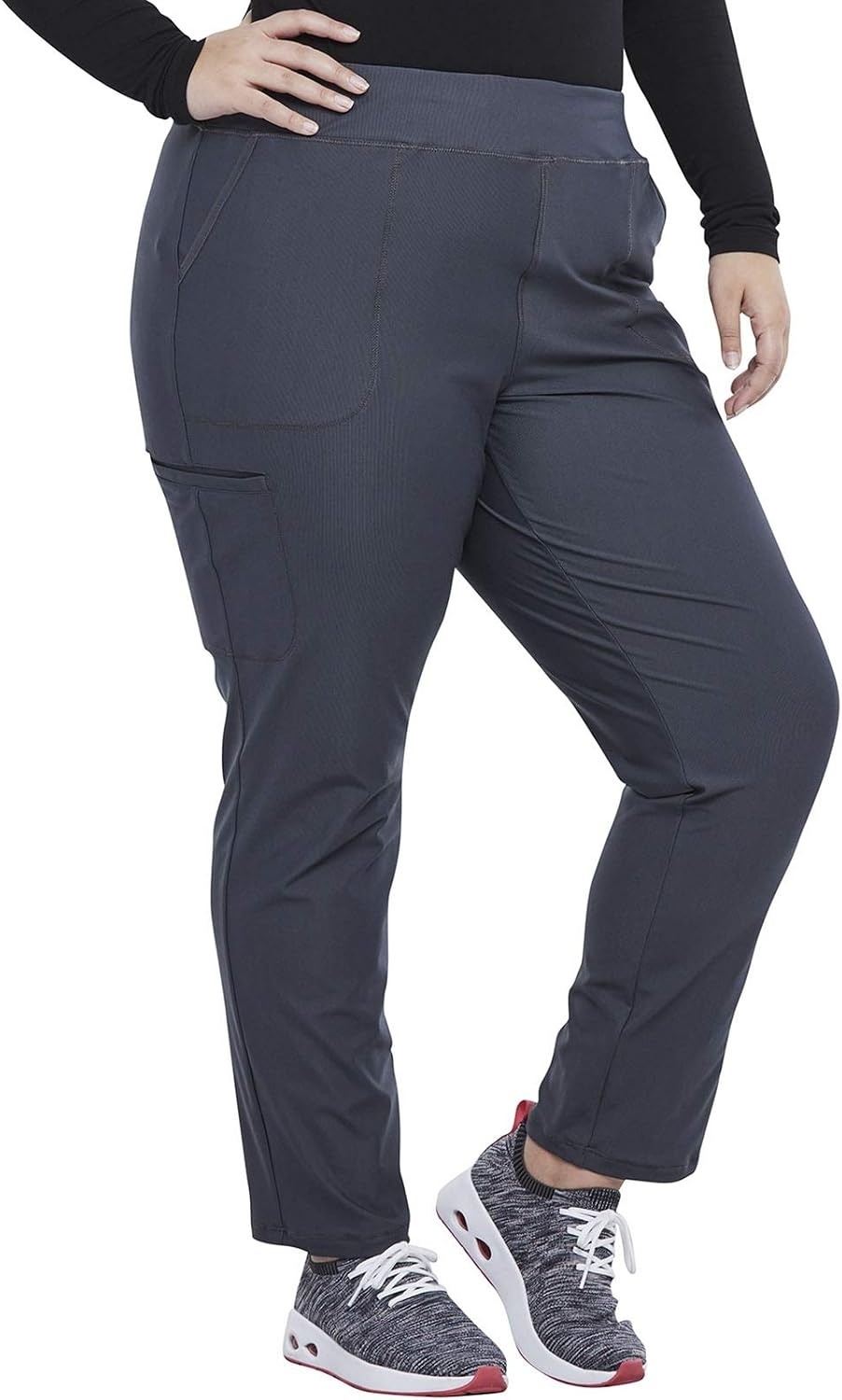 image:imageCherokee Form Women Scrubs Pant Mid Rise Slim Straight Pullon CK007Pewter