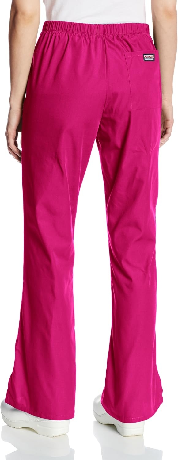 image:imageCherokee WW Originals Scrub Pants for Women Flare Leg 3 Pockets PolyCotton Poplin Fade Resistant Drawstring amp Elastic Waist Durable Fabric Easy Care Healthcare And Service WorkAzalea