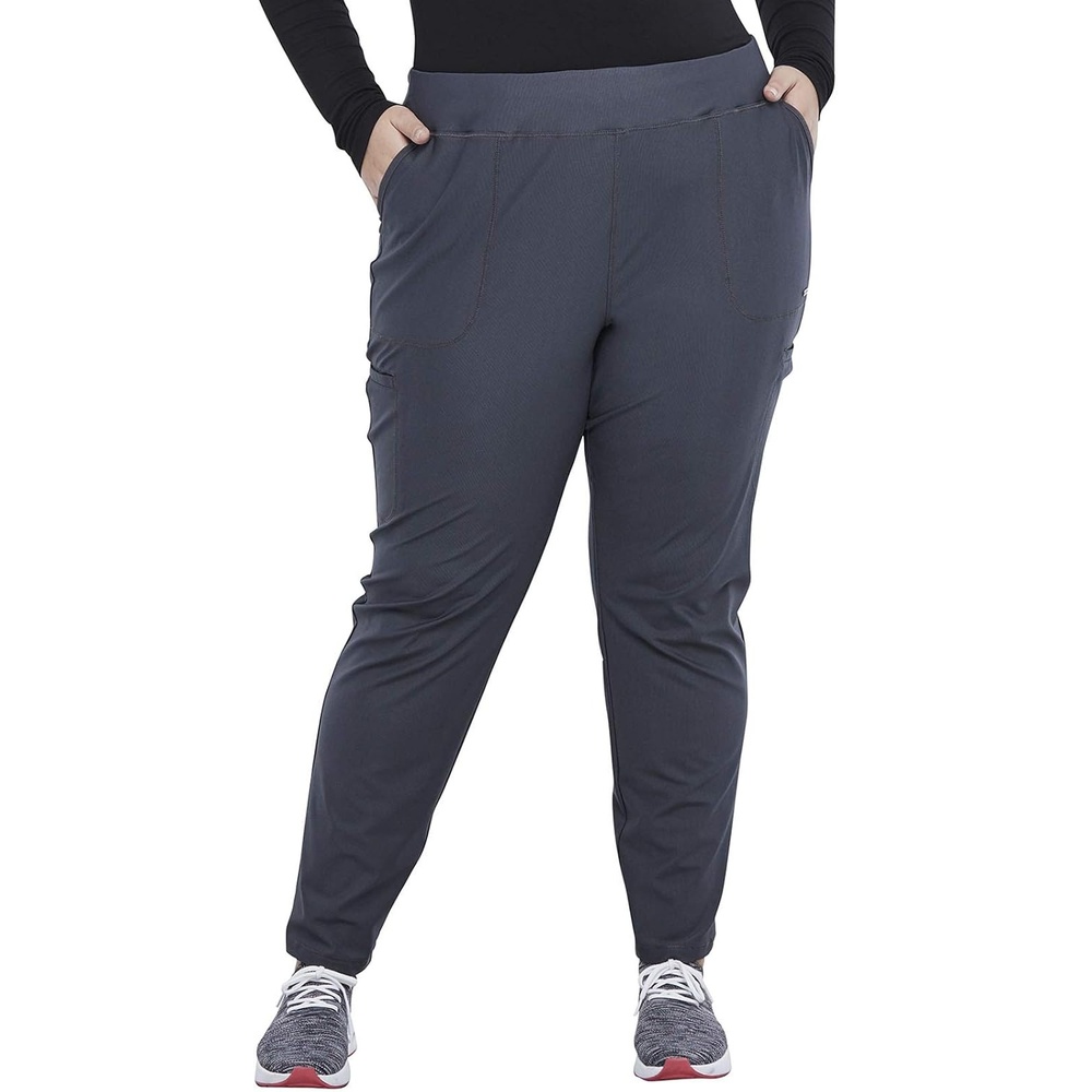 image:imageCherokee Form Women Scrubs Pant Mid Rise Slim Straight Pullon CK007Pewter