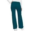 Cherokee Luxe Women Scrubs Pant Low Rise Flare Leg Drawstring Cargo 21100 | Contemporary Fit, Elastic Back Waist, Hip Yoke, Instrument Loop, Side Vents, Double-Needle Stitching, Workwear(Caribbean Blue)