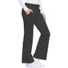 Cherokee Luxe Women Scrubs Pant Low Rise Flare Leg Drawstring Cargo 21100 | Contemporary Fit, Elastic Back Waist, Hip Yoke, Instrument Loop, Side Vents, Double-Needle Stitching, Workwear(Pewter)