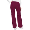 Cherokee Luxe Women Scrubs Pant Low Rise Flare Leg Drawstring Cargo 21100 | Contemporary Fit, Elastic Back Waist, Hip Yoke, Instrument Loop, Side Vents, Double-Needle Stitching, Workwear(Wine)