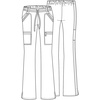 Cherokee Luxe Women Scrubs Pant Low Rise Flare Leg Drawstring Cargo 21100 | Contemporary Fit, Elastic Back Waist, Hip Yoke, Instrument Loop, Side Vents, Double-Needle Stitching, Workwear(Eggplant)