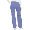 Cherokee Luxe Women Scrubs Pant Low Rise Flare Leg Drawstring Cargo 21100 | Contemporary Fit, Elastic Back Waist, Hip Yoke, Instrument Loop, Side Vents, Double-Needle Stitching, Workwear(Ciel)