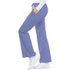 Cherokee Luxe Women Scrubs Pant Low Rise Flare Leg Drawstring Cargo 21100 | Contemporary Fit, Elastic Back Waist, Hip Yoke, Instrument Loop, Side Vents, Double-Needle Stitching, Workwear(Ciel)