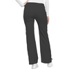 Cherokee Luxe Women Scrubs Pant Low Rise Flare Leg Drawstring Cargo 21100 | Contemporary Fit, Elastic Back Waist, Hip Yoke, Instrument Loop, Side Vents, Double-Needle Stitching, Workwear(Pewter)