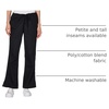 Cherokee WW Originals Scrub Pants for Women Flare Leg 3 Pockets | Poly-Cotton Poplin, Fade Resistant, Drawstring & Elastic Waist, Durable Fabric, Easy Care, Healthcare And Service Work(Black)