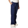 Cherokee WW Originals Scrub Pants for Women Flare Leg 3 Pockets | Poly-Cotton Poplin, Fade Resistant, Drawstring & Elastic Waist, Durable Fabric, Easy Care, Healthcare And Service Work(Navy)
