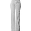 Cherokee Luxe Women Scrubs Pant Low Rise Flare Leg Drawstring Cargo 21100 | Contemporary Fit, Elastic Back Waist, Hip Yoke, Instrument Loop, Side Vents, Double-Needle Stitching, Workwear(White)