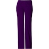 Cherokee Luxe Women Scrubs Pant Low Rise Flare Leg Drawstring Cargo 21100 | Contemporary Fit, Elastic Back Waist, Hip Yoke, Instrument Loop, Side Vents, Double-Needle Stitching, Workwear(Eggplant)