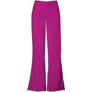 Cherokee WW Originals Scrub Pants for Women Flare Leg 3 Pockets | Poly-Cotton Poplin, Fade Resistant, Drawstring & Elastic Waist, Durable Fabric, Easy Care, Healthcare And Service Work(Azalea)