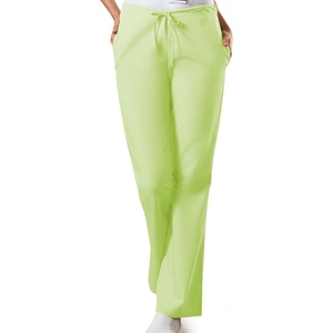 Cherokee WW Originals Scrub Pants for Women Flare Leg 3 Pockets | Poly-Cotton Poplin, Fade Resistant, Drawstring & Elastic Waist, Durable Fabric, Easy Care, Healthcare And Service Work(Celadon)