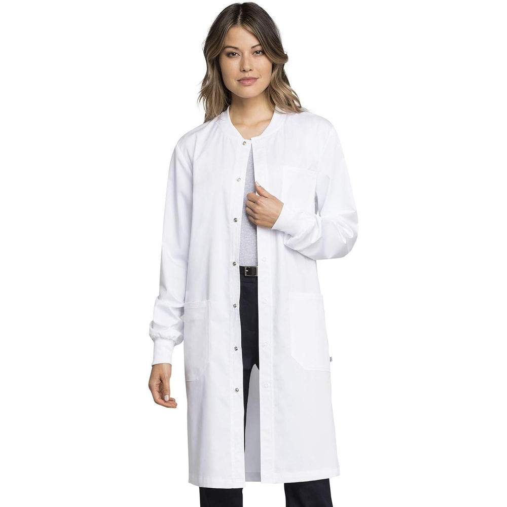 image:imageCherokee Professional Lab Coat for Men and Women with Snap Front Closure WW350AB