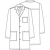 Cherokee Men Scrubs Lab Coat Workwear Revolution Tech 40″ WW410AB | Traditional Notch Lapel, Self-Covered Buttons, Back Yoke, Professional Mobility, Machine Washable, Healthcare Use