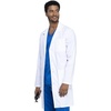 Cherokee Men Scrubs Lab Coat Workwear Revolution Tech 40″ WW410AB | Traditional Notch Lapel, Self-Covered Buttons, Back Yoke, Professional Mobility, Machine Washable, Healthcare Use