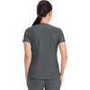 Cherokee Scrub Top Women V-Neck Classic Fit 2 Pocket Form Medical Scrubs | Moisture Wicking Fabric, Easy Care, Curved Hemline, Power Mesh Details, Angled Yoke Panels, Princess Seams(Pewter)