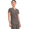 Cherokee Scrub Top Women V-Neck Classic Fit 2 Pocket Form Medical Scrubs | Moisture Wicking Fabric, Easy Care, Curved Hemline, Power Mesh Details, Angled Yoke Panels, Princess Seams(Iron)