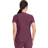 Cherokee Scrub Top Women V-Neck Classic Fit 2 Pocket Form Medical Scrubs | Moisture Wicking Fabric, Easy Care, Curved Hemline, Power Mesh Details, Angled Yoke Panels, Princess Seams(Wine)
