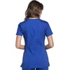 Cherokee WW Originals Women’s V-Neck Scrub Top Nurse Shirt with 3 Pockets | Poplin Fabric, Fade Resistant, Slim Contemporary Fit, Rib-Knit Side Panels, All Day Comfort, Easy Care For Healthcare Shifts(Galaxy Blue)