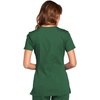 Cherokee WW Originals Women’s V-Neck Scrub Top Nurse Shirt with 3 Pockets | Poplin Fabric, Fade Resistant, Slim Contemporary Fit, Rib-Knit Side Panels, All Day Comfort, Easy Care For Healthcare Shifts(Hunter)