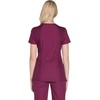 Cherokee WW Originals Women’s V-Neck Scrub Top Nurse Shirt with 3 Pockets | Poplin Fabric, Fade Resistant, Slim Contemporary Fit, Rib-Knit Side Panels, All Day Comfort, Easy Care For Healthcare Shifts(Wine)