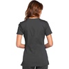 Cherokee WW Originals Women’s V-Neck Scrub Top Nurse Shirt with 3 Pockets | Poplin Fabric, Fade Resistant, Slim Contemporary Fit, Rib-Knit Side Panels, All Day Comfort, Easy Care For Healthcare Shifts(Pewter)